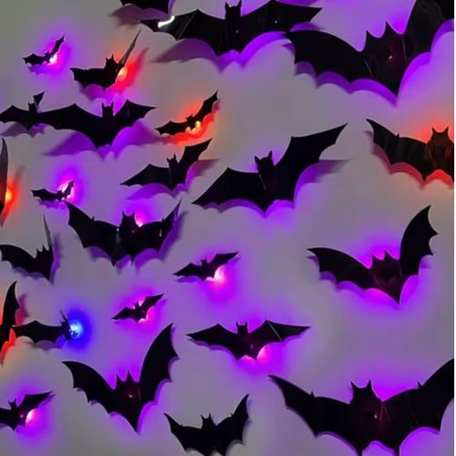 LED bat wall decor
