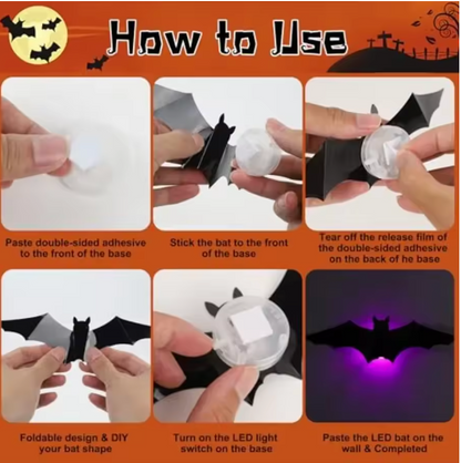 LED bat wall decor